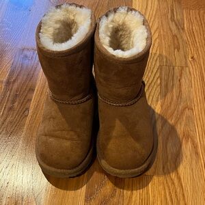 UGG Chestnut Suede Boots with Shearling